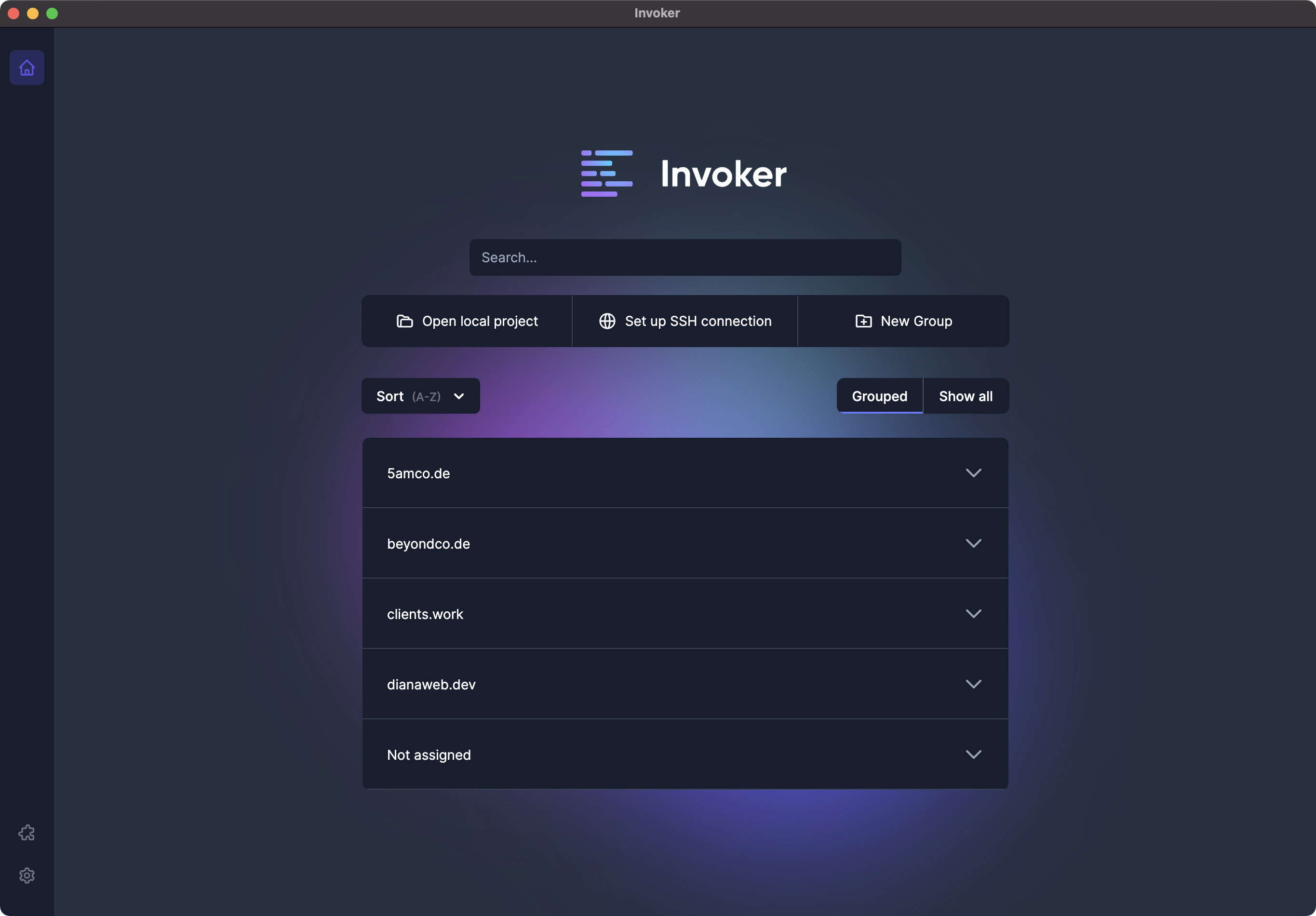 Invoker Project Groups