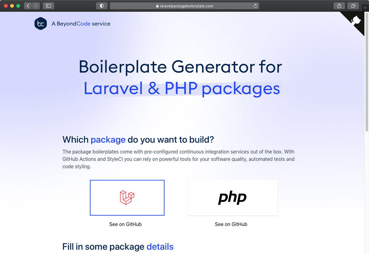 Laravel Package Boilerplate