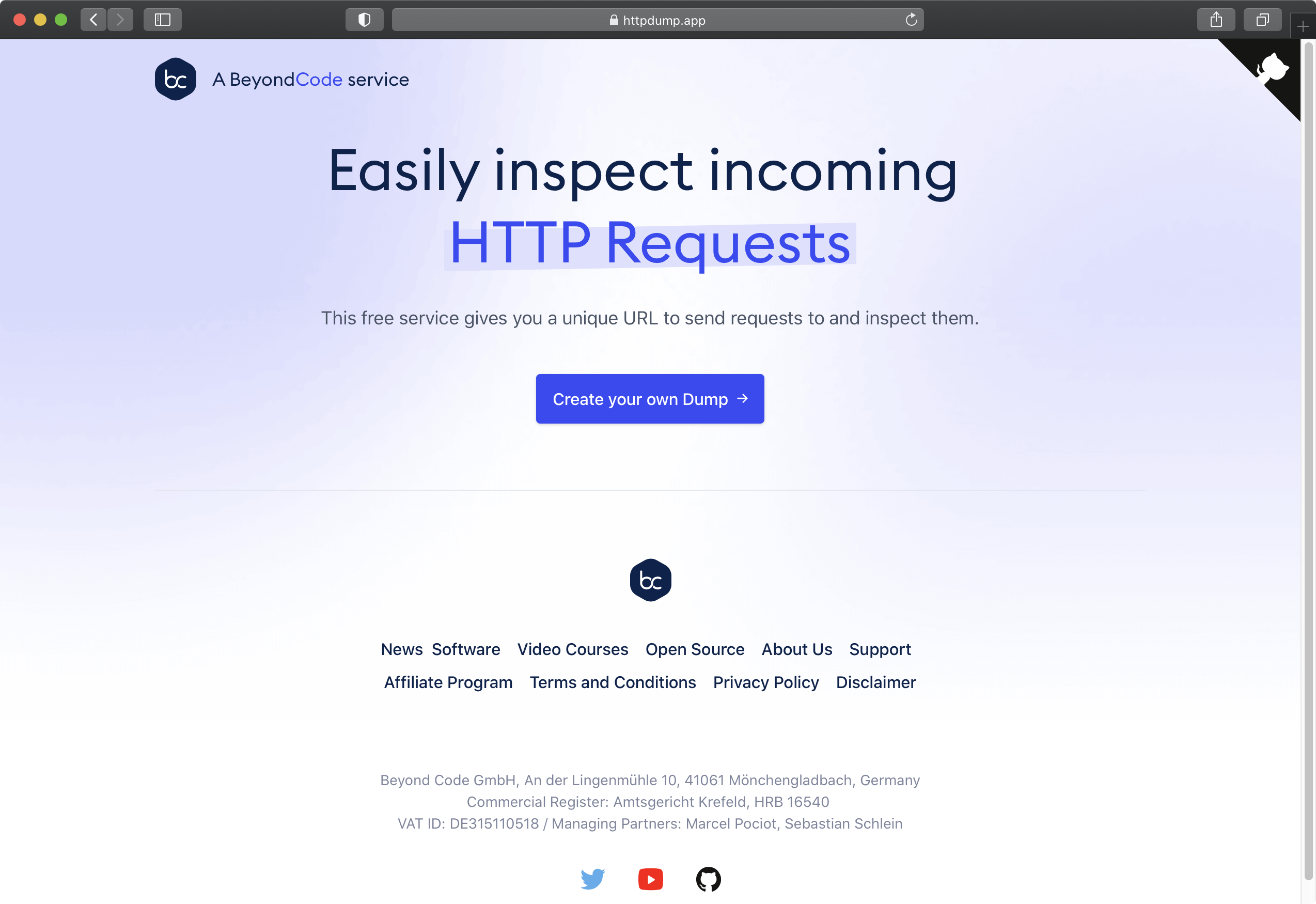 HTTP Dump Service